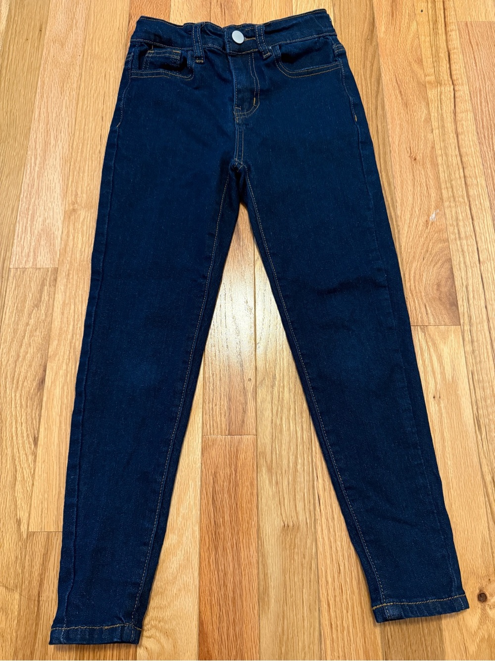 Girls’ Navy Skinny High-Rise Stretch Jeans